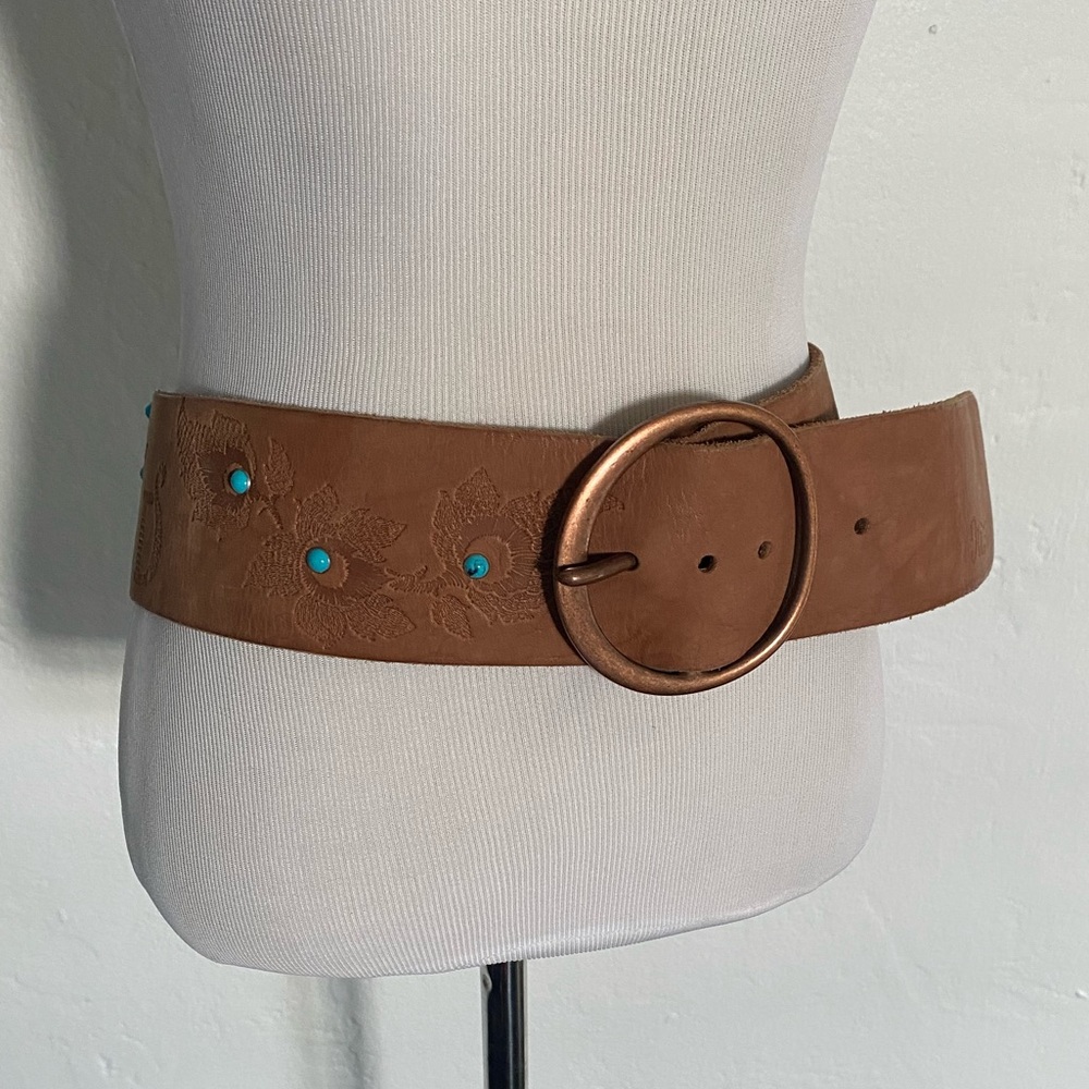 Diesel Leather and Turquoise Belt